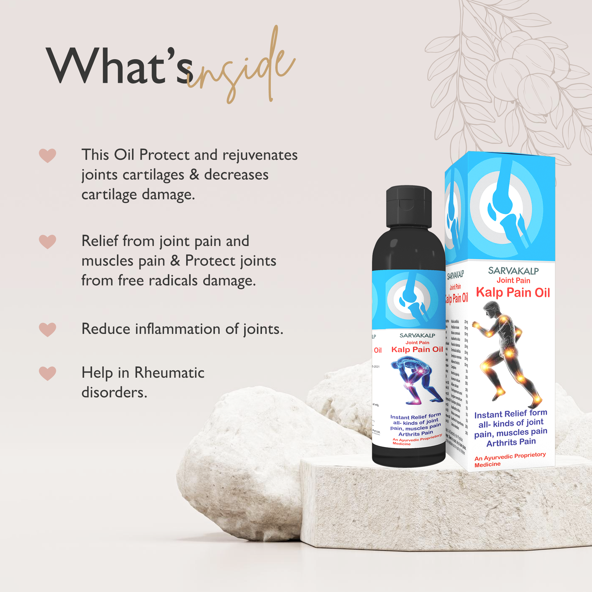 Sarvakalp Ayurveda Joint Kalp – Pain Oil, Instant Relief from all-kinds ...
