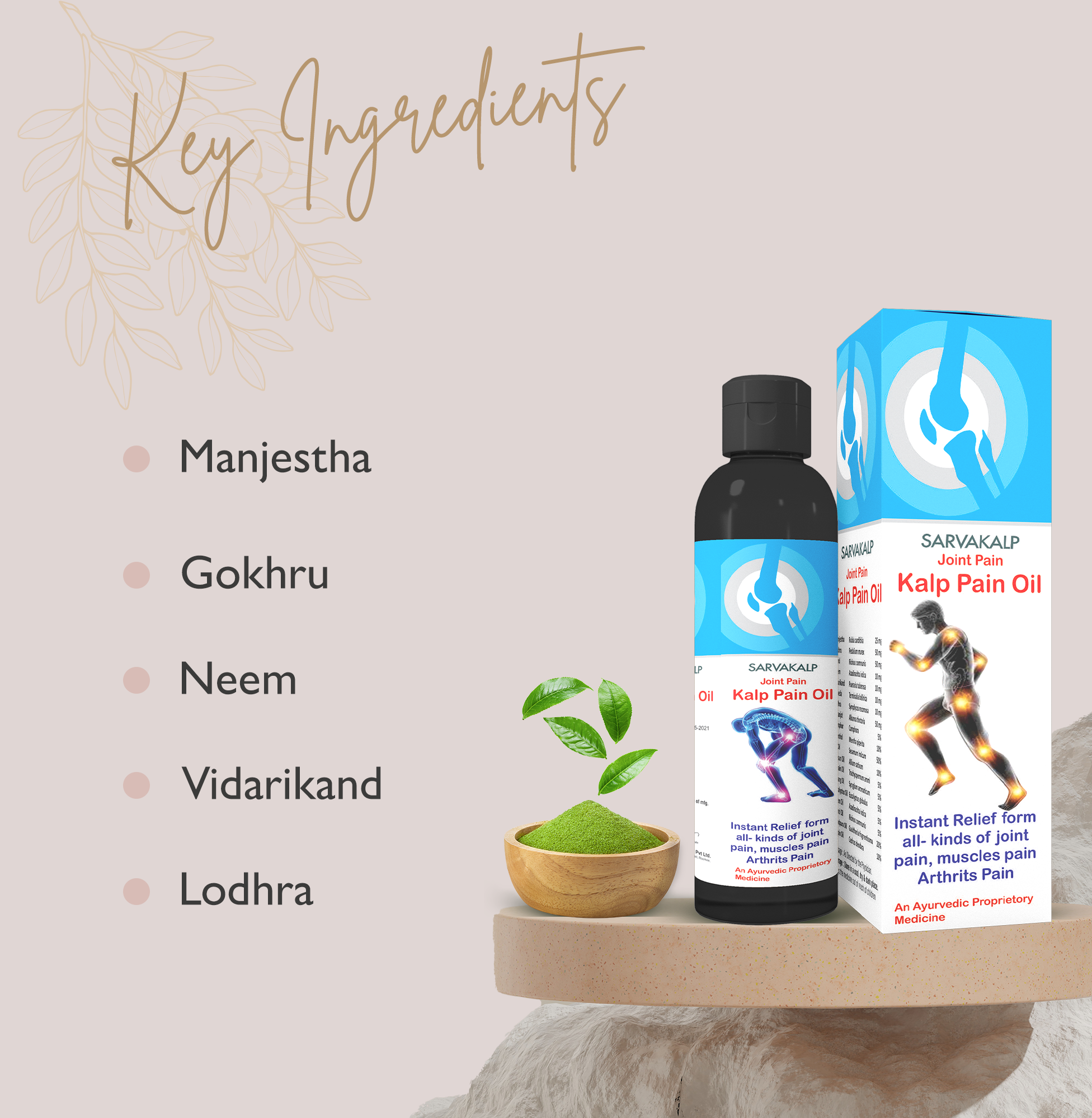 Sarvakalp Ayurveda Joint Kalp – Pain Oil, Instant Relief from all-kinds ...